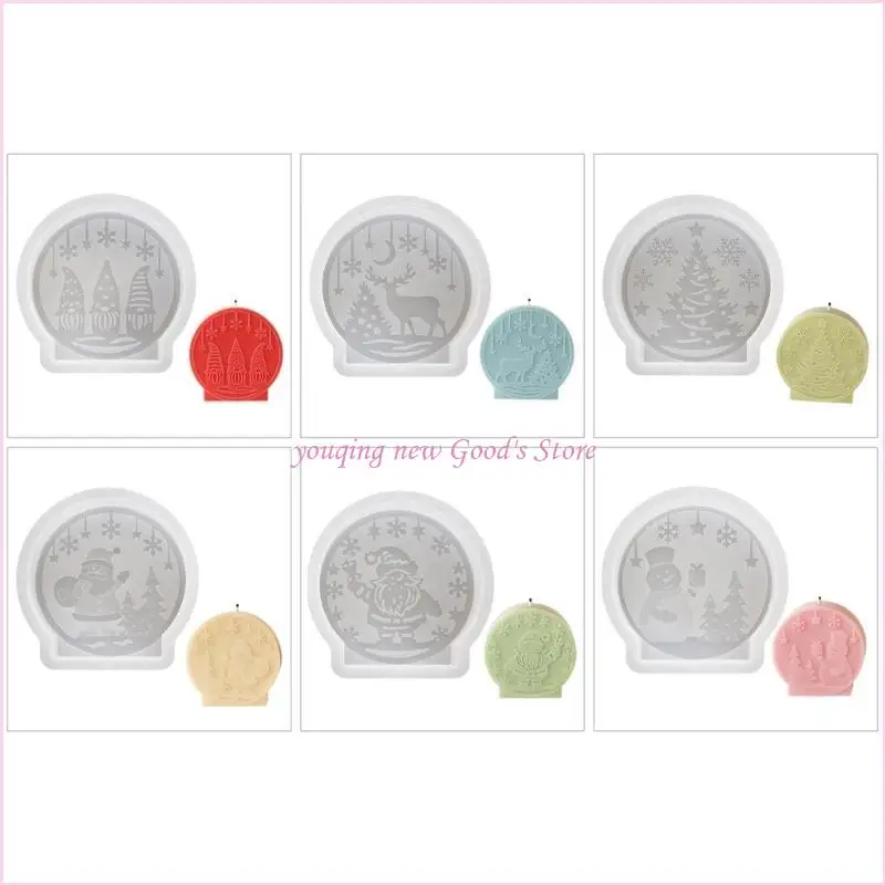 57QA قوالب زينة فريدة من نوعها لسلسلة الكريسماس قوالب تماثيل سهلة قوالب قالب من السيليكون هدية لمحبي صنع اليد #5