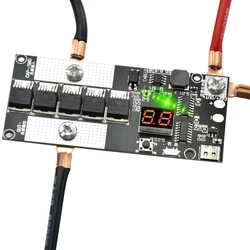 Küçük el taşınabilir DIY 5V Farad kapasitörler nokta kaynakçı kiti PCB kontrol panosu 18650 pil nokta kaynak makinesi tip-c portu