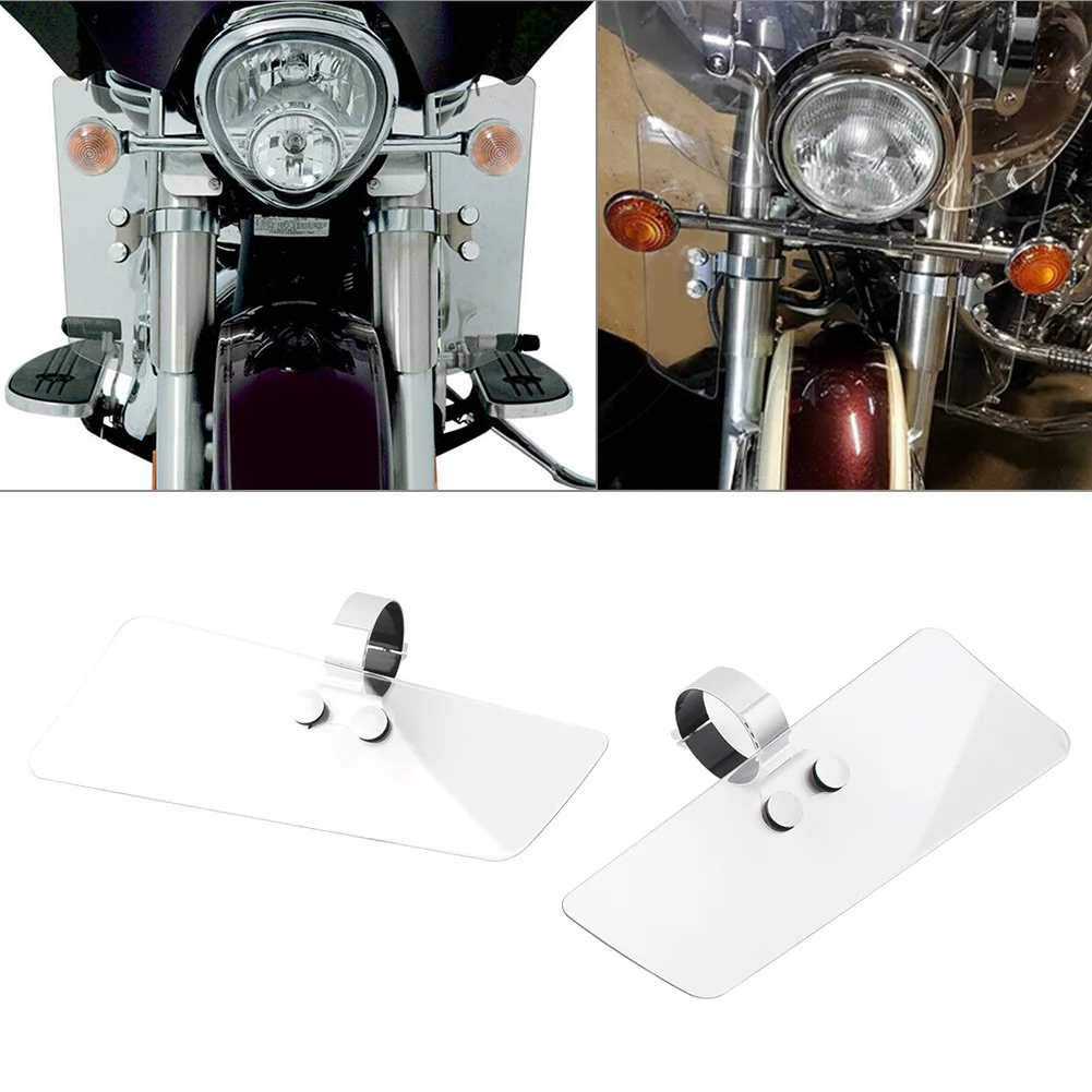 

1Pair Motorcycle Wind Fork Air Deflector For Honda VT1100C2 750 2000-2007 & for Yamaha for Suzuki for Kawasaki VN1500D Vulcan