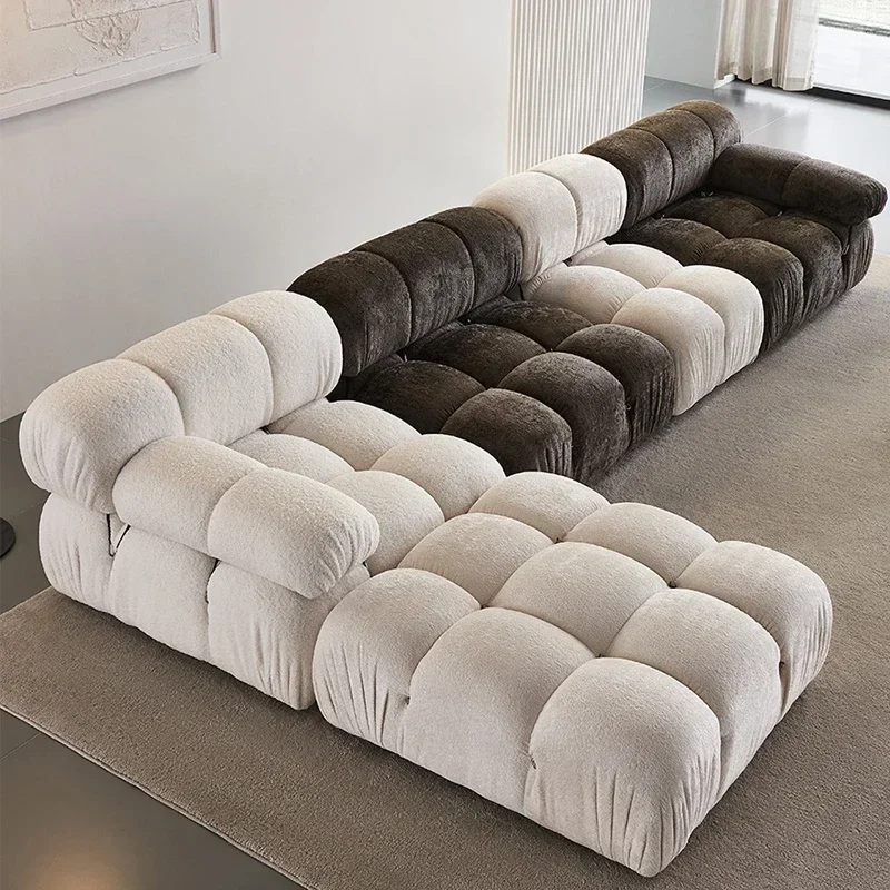 Minimalist Cloth Art Copy Classic Free Combination Module Sofa Sectional Mid Century Lazy Relax Furniture