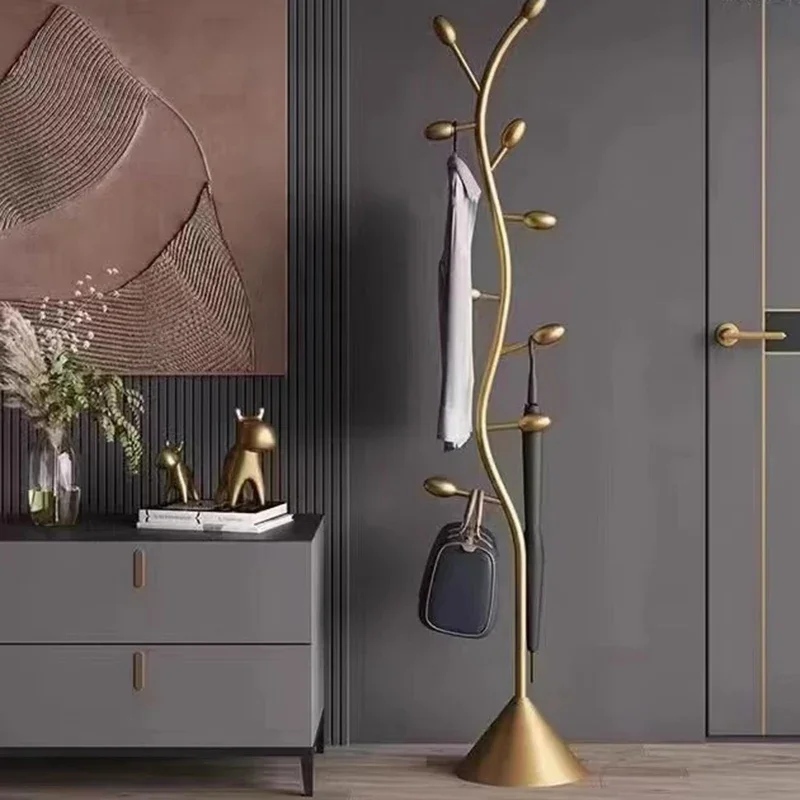 Industrial Gold Clothes Rack Aesthetic Entrance Minimalist Modern Clothes Rack Stand Floor Mueble Para Ropa Home Eccessories
