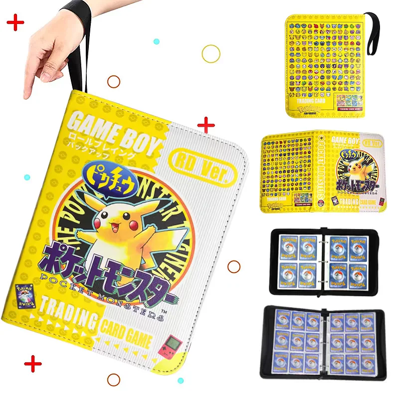 Vendite calde Gb Pikachu Cartoon Anime Battle Card Libretto Raccoglitore con cerniera Porta carte Card Cas Vmax Collezione di carte da gioco Giocattoli Regali