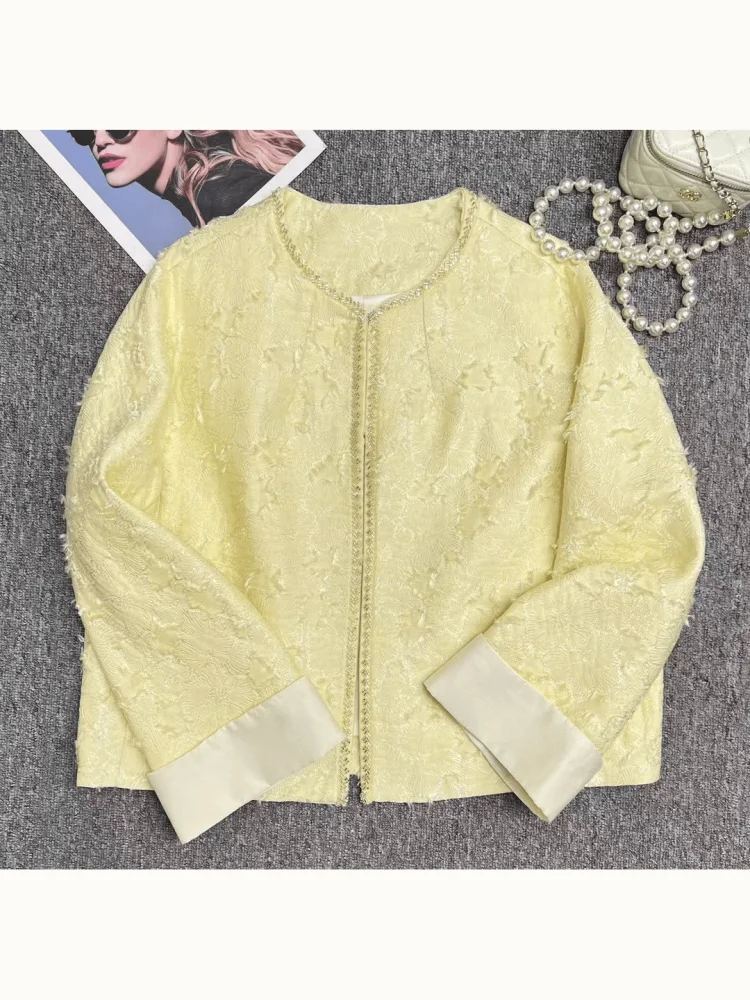 

Универсальная женская куртка Ele: новая весенняя модель, повседневная, свободного кроя, цветная, с длинными рукавами, круглым вырезом, не деформируется, верхняя одежда