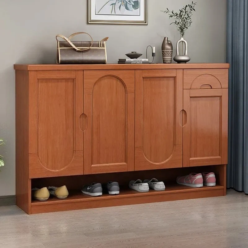 Creative Mobile Shoe Cabinets Wooden Storage Entrance Rack Space Saving Large Shoe Cabinets Hallway Sapateira Home Decoration