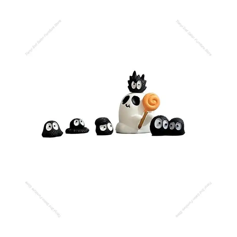 

​​Nordic Candy Ghost Bookshelf Desk Mini Figurines Stress Relief Mood Companion Halloween Gift Miniatures Home Ornament FYFM​​