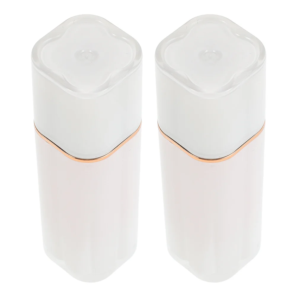 

2Pcs Lipstick Tube Snap Closure Refillable Portable Empty Plastic Lip Balm Container DIY Lip Gloss Tubes Makeup Tool