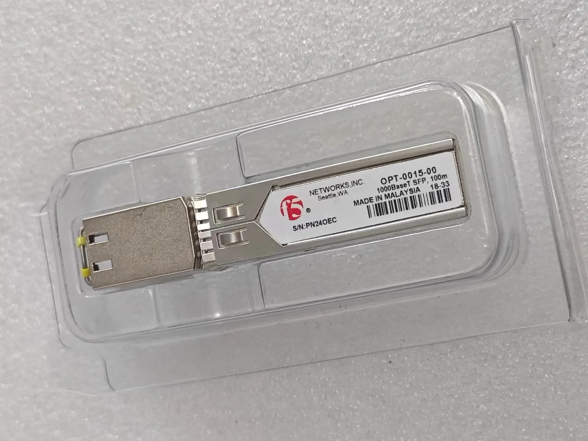 F5 ネットワーク Sfp ファイバートランシーバー RJ45 P22a641 OPT-0015-00 OPT-0051-01 1000BASET 100M 光ファイバーモジュール