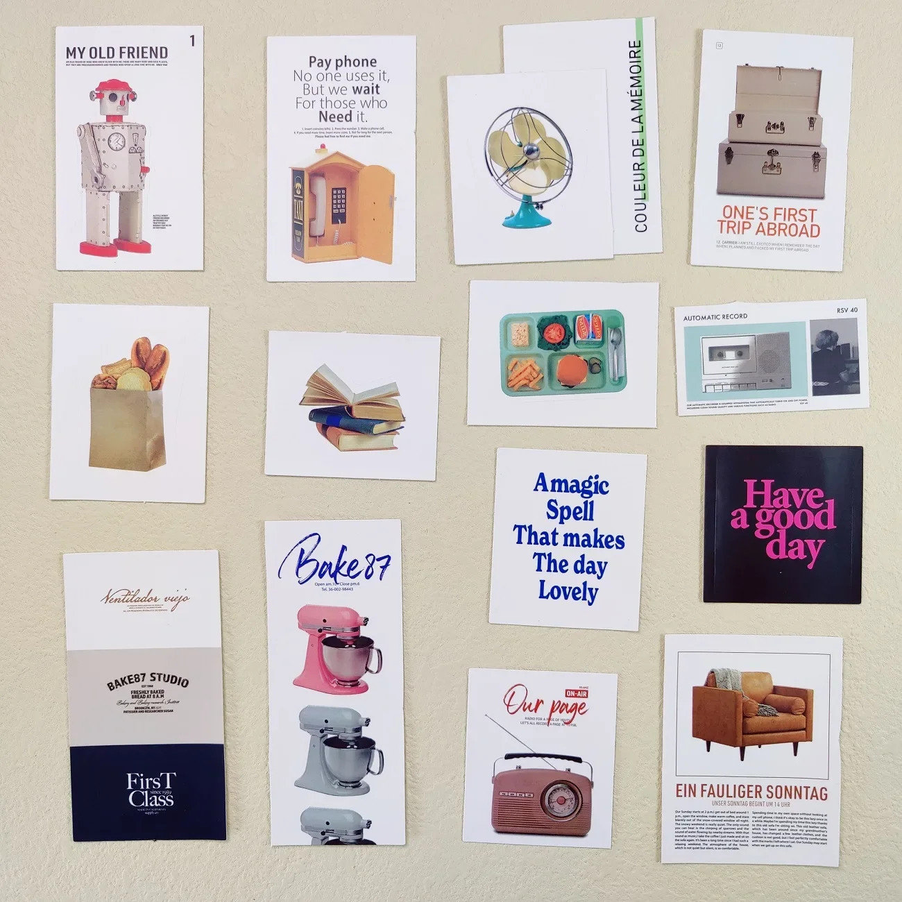 شخصيات OAB الكورية 202hosil مجلة المناظر الطبيعية الرجعية سكرابوكينغ المواد الزخرفية التصوير الفوتوغرافي ملصق حزمة