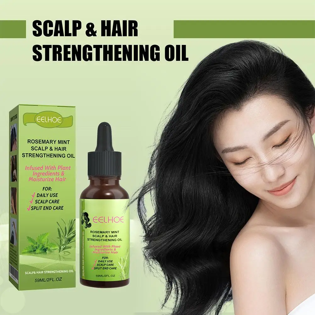 Peppermint Hair Nutrition Solution To Soothe Dry Hair Strengthen Hair Scalp Massage Treatment Hair Care Oil Hair Essential Oil