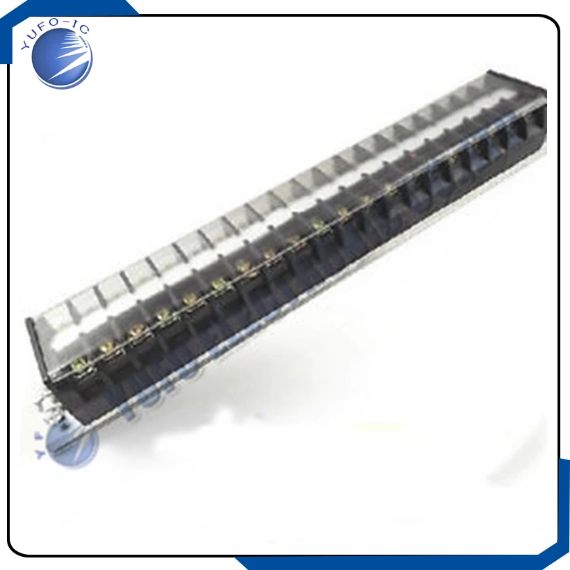 Free Shipping One Lot 1Pcs 600V 20A Guide Rail Type Wire Terminal   20 Positions TD-2020 AK