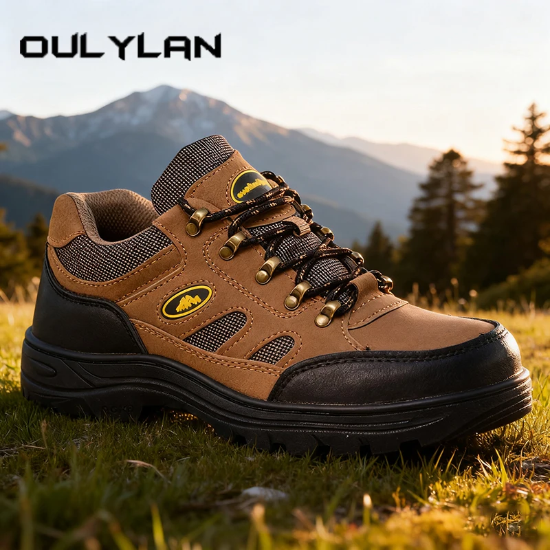 

Oulylan повседневная спортивная обувь большого размера, мужские уличные износостойкие альпинистские ботинки, противоскользящая походная обувь для четырех сезонов 39-46