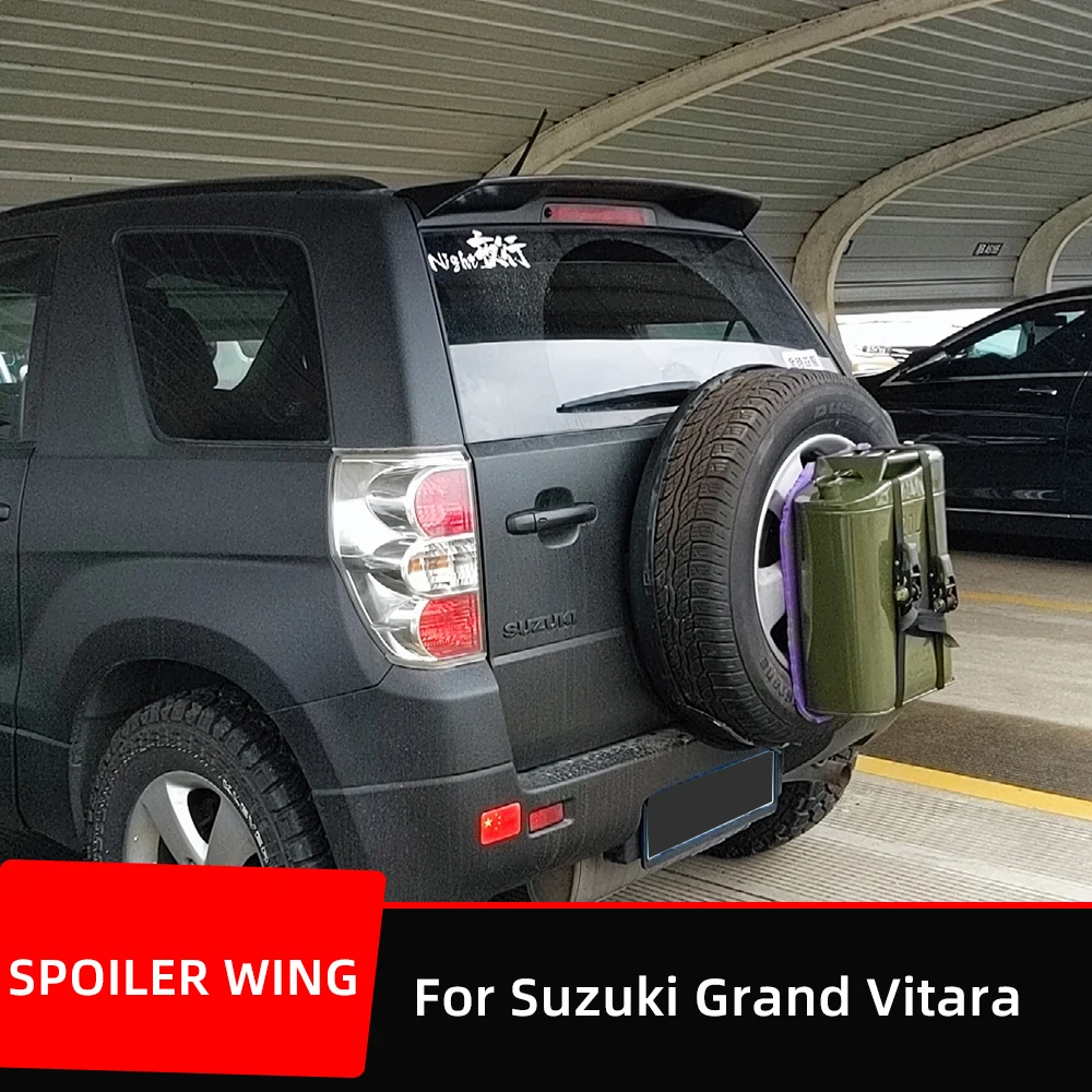 

For Suzuki Grand Vitara 2006-2015 Spoiler Rear Trunk Roof Lid Boot Spoiler Wings ABS Plastic Black Paint Car Accessories Parts