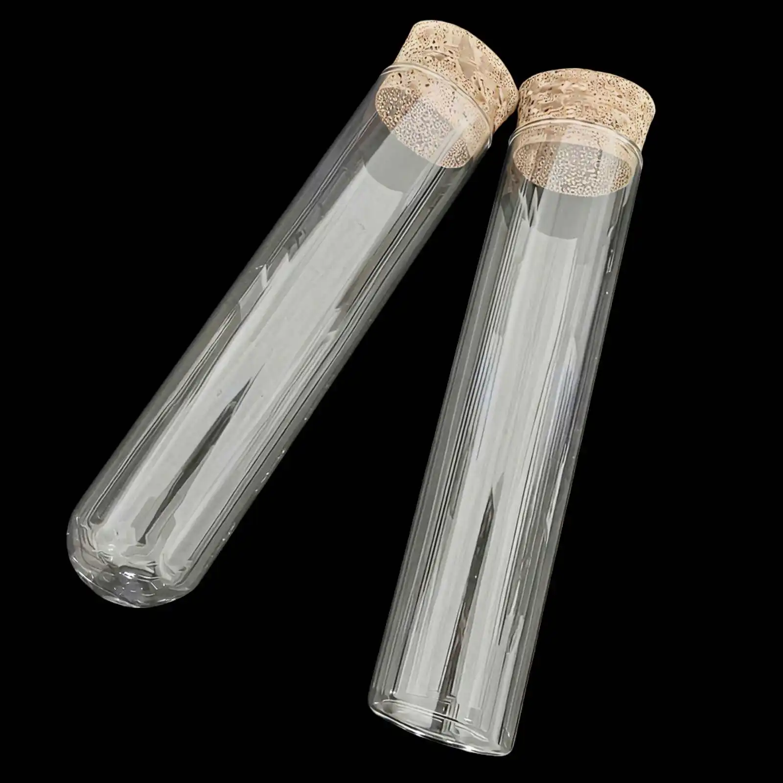 Lot5 o/d-木製ストッパー付き平底試験管,耐熱性,12mm,15mm,18mm,20mm,25mm,30mm,35mm,40mm,長さ100mm