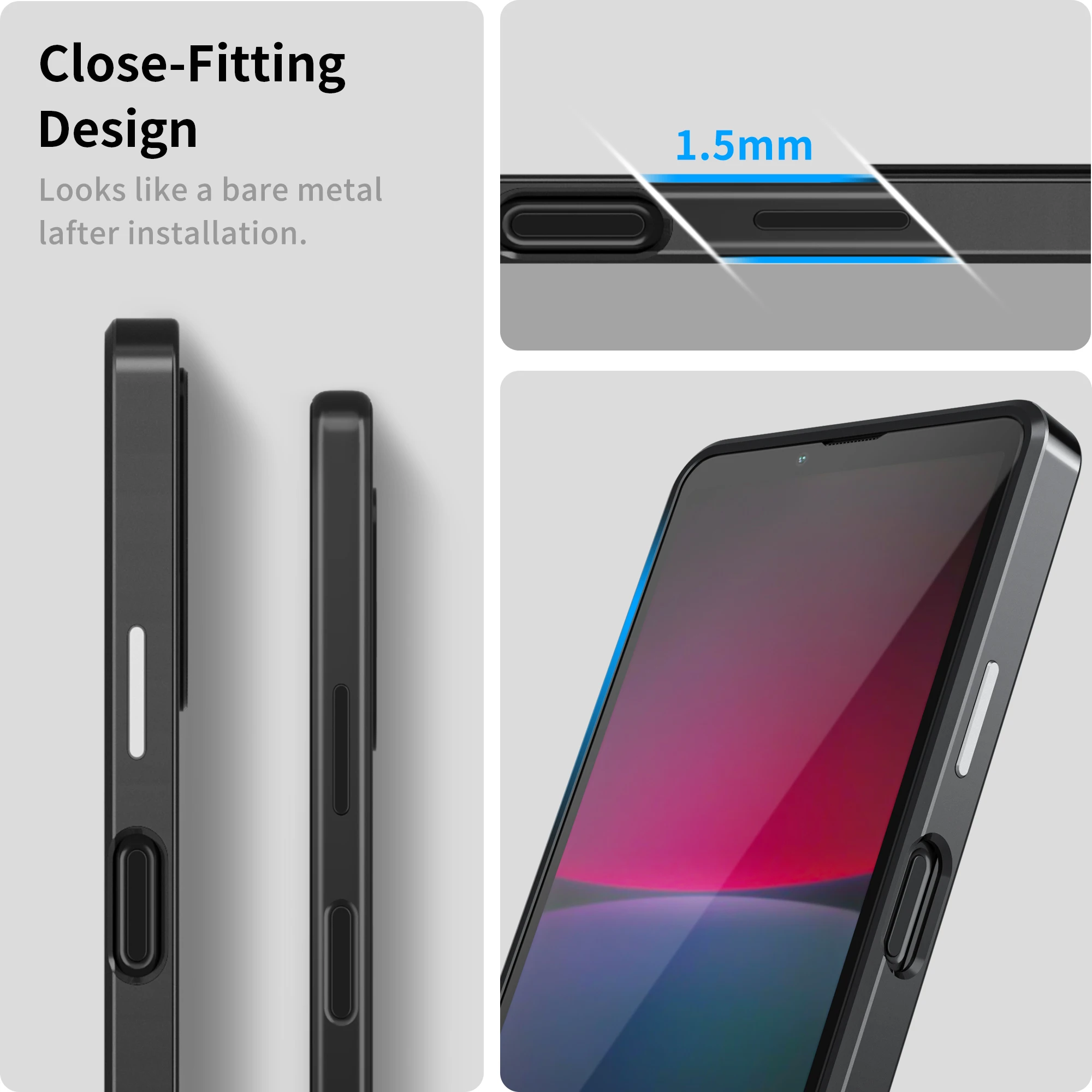 For Sony Xperia 1 IV Ultra-thin All-inclusive Metal Frame Case For Xperia 10 IV Metal bezel frosted cover lens protection Cover