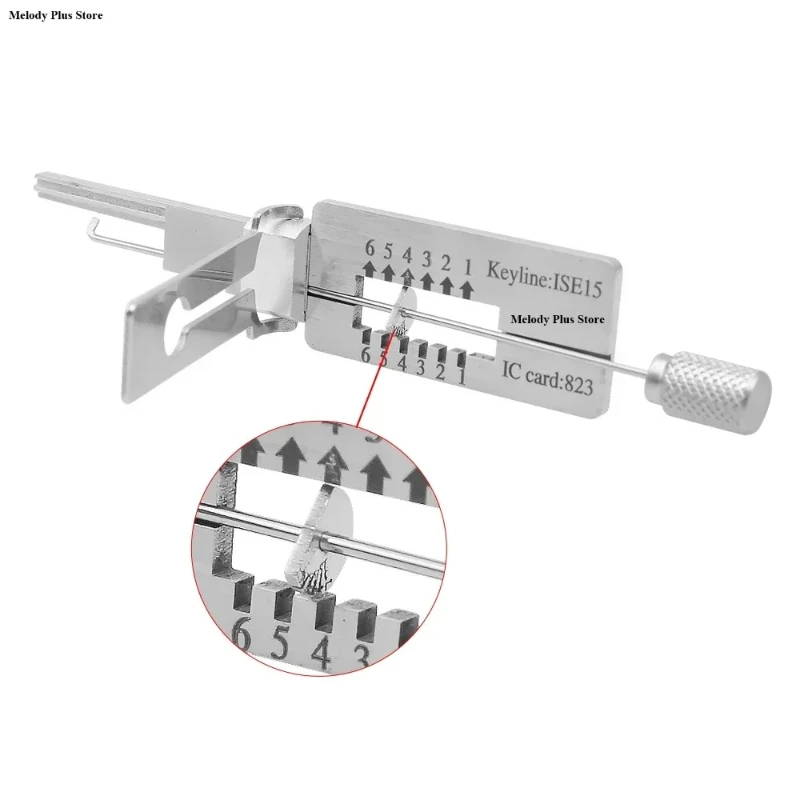 Iseo R6 2-in-1 Decoder Pick Tool SS304 Stainless Steel Precision Locksmith Entry Device for Professional Emergency Door Opening view 6