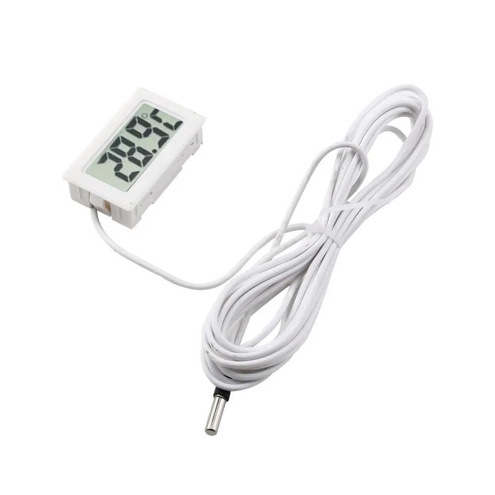 FY-10 LCD Digital Thermometer Temperature Sensor Temperature Tester Detector Monitor with 1M 3M 5M Senor Cable for Aquarium