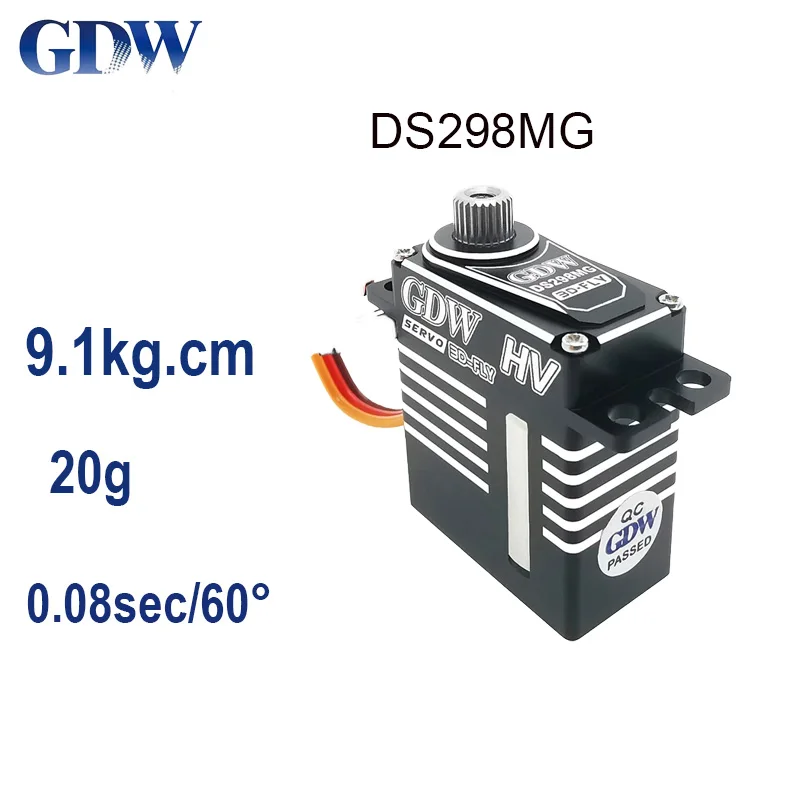 Original GDW DS295MG DS298MG DS290MG High Speed Metal HV Digital Coreless Micro Servos Tail Servo For 450 360 470 Helicopter