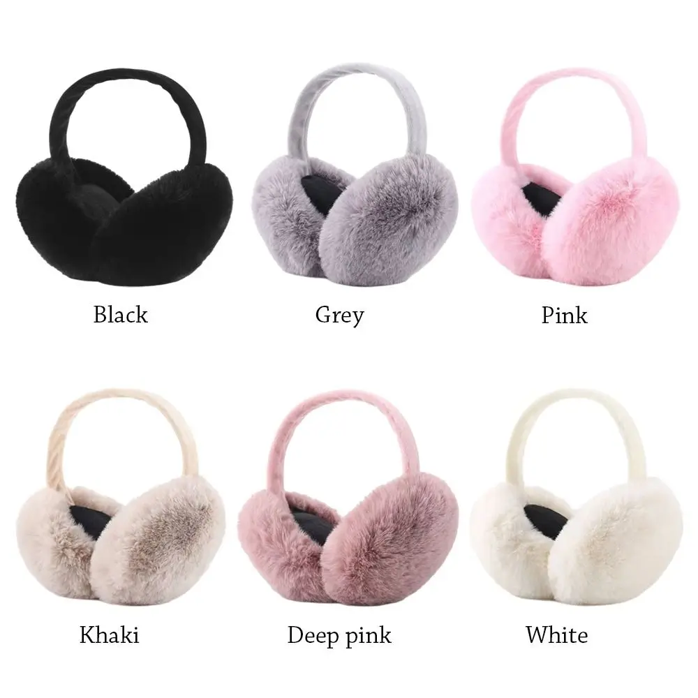 Fashion Winter Foldable Warm Ear Muffs Fluffy Cosy Thicken Warm Plush Earmuffs Soft Casual Ear Protection Ear Muffs