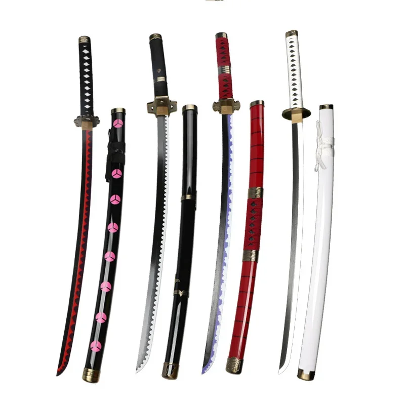 Anime Rononoa Zoro Katana Origin Pattern with Sword Holder and Sword 104cm/41" Nidai kitetsu Cosplay Character Weapons Props