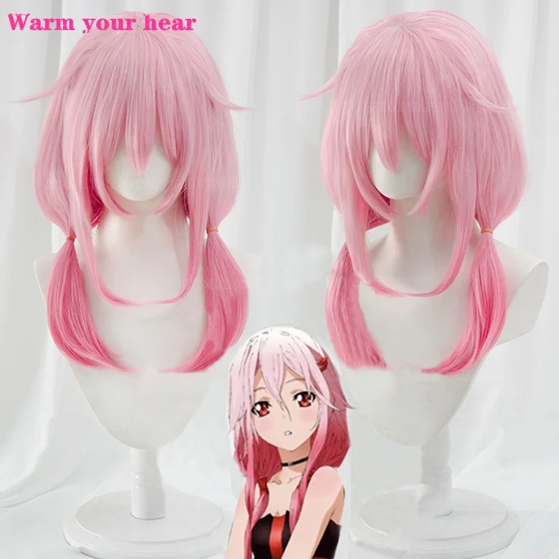 

Anime Yuzuriha Inori Cosplay Wig Unisex Long Pink Gradient Wig Heat Resistant Hair Halloween Party Role Play Wigs + A Wig Cap