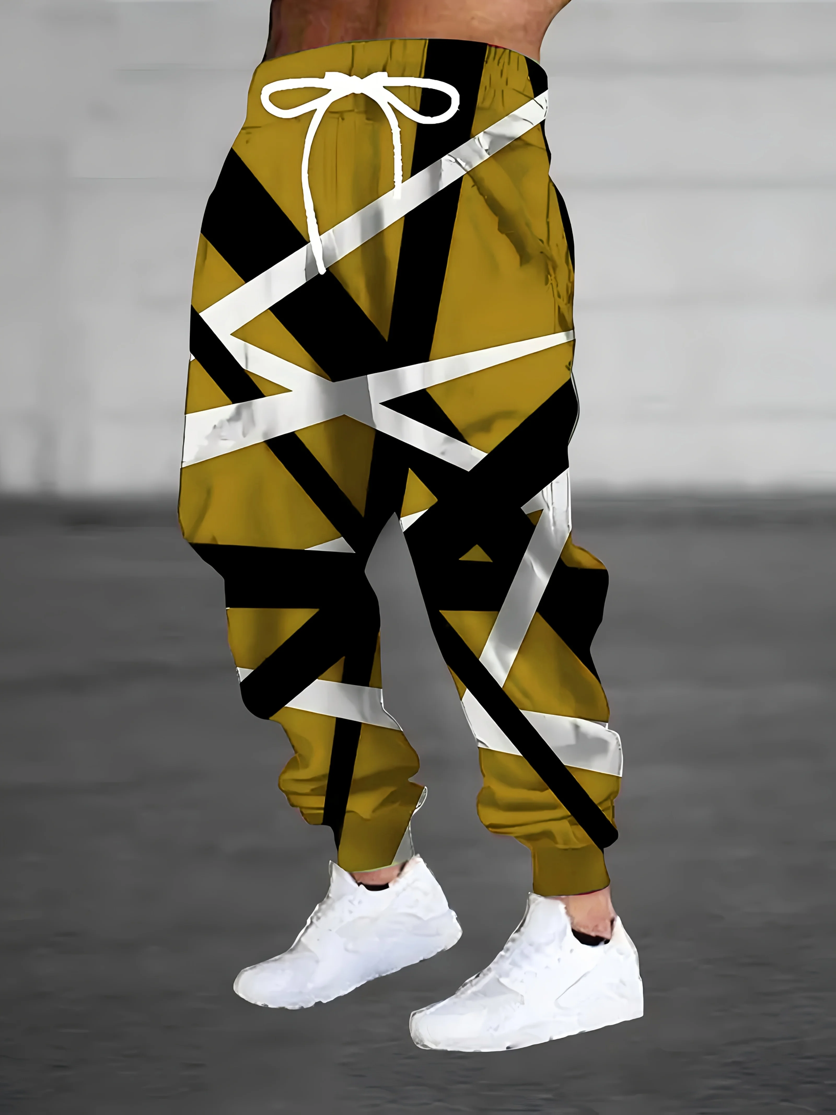 

New men's trousers for Spring and Autumn 2025 featuring 3D printing for casual roller skating and outdoor fashion