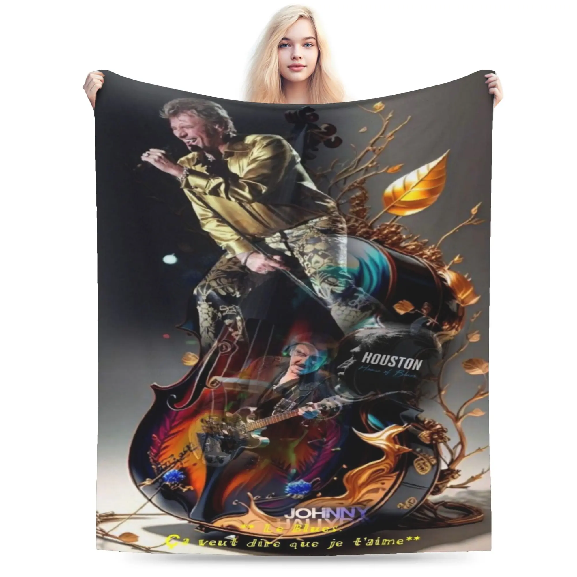 

Johnny Hallyday рок-легенда, аксессуары, одеяло, супер мягкие фланелевые одеяла, удобное одеяло