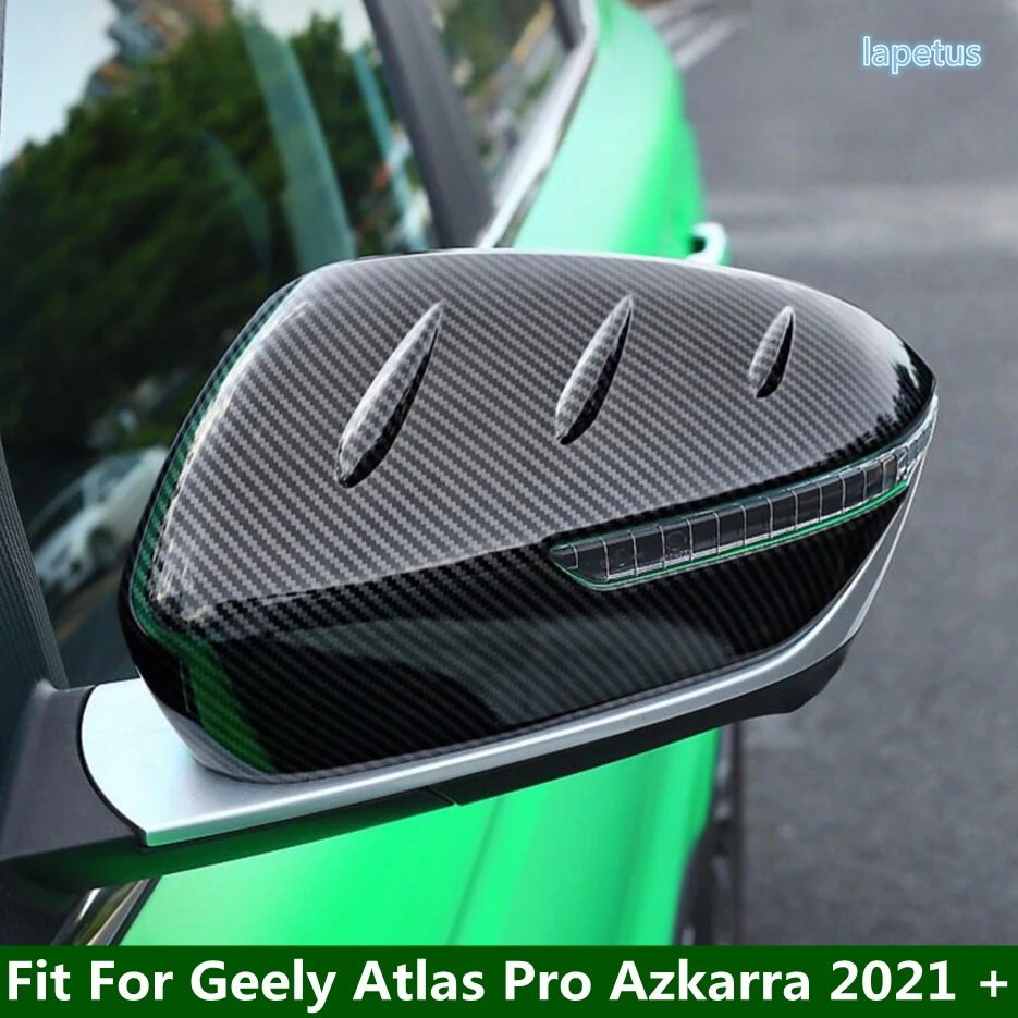 

Wing Case Rearview Mirror Decoration Cap Cover Trim For Geely Atlas Pro Azkarra 2021 2022 ABS Chrome Carbon Car Accessories