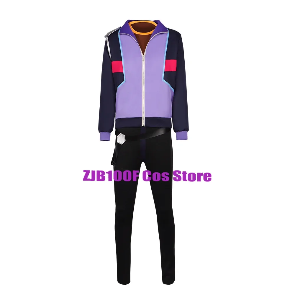 Rick Cosplay Costume Anime Scientist Costume Uniform Set cappotto camicia pantaloni Strap Suit Halloween Party Role eseguire Outfit for Men