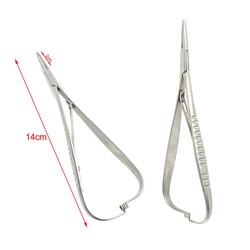5pcs Dental Mathieu Elastic Placement Forceps Extra Fine Beak Orthodontic Ligature Ring Tools