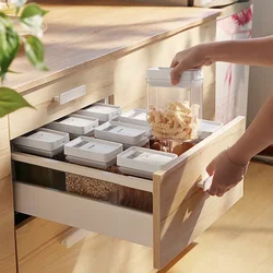 Rangement Organisation Plastic Storage Container Kitchen Storage and Organization Hermetic Pot for Food Containers Organizer Box