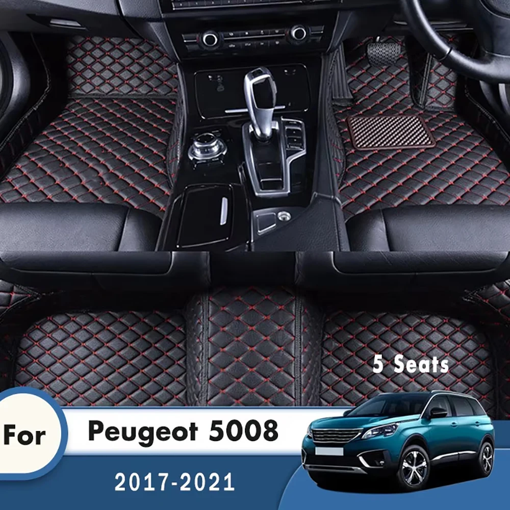 

Коврик под заказ для Peugeot 5008 MK2 2023 2022 2021 2020 2019 2018 (5 сидений), водонепроницаемые автомобильные коврики