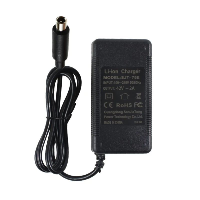 42V 2A Battery Charger for 36V 37V Li-ion Battery 10S Connector DC5.5*2.1MM XIAOMI Built-in high-speed cooling fan