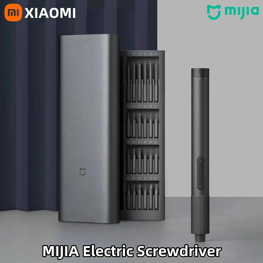 

Комплект электрических прецизионных отверток Xiaomi Mijia, 2 шестерни, управление крутящим моментом, 400 винтов, 1 перезаряжаемый магнитный алюминиевый корпус типа C MI