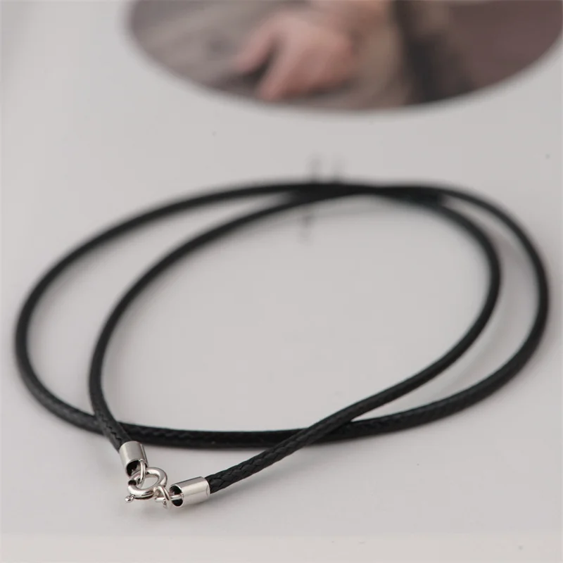 Wax Rope Chain Silver Joint Part Black Red Women's Necklace Jewelry for Women New in Necklace Chain 925 Sterling Silver Gifts