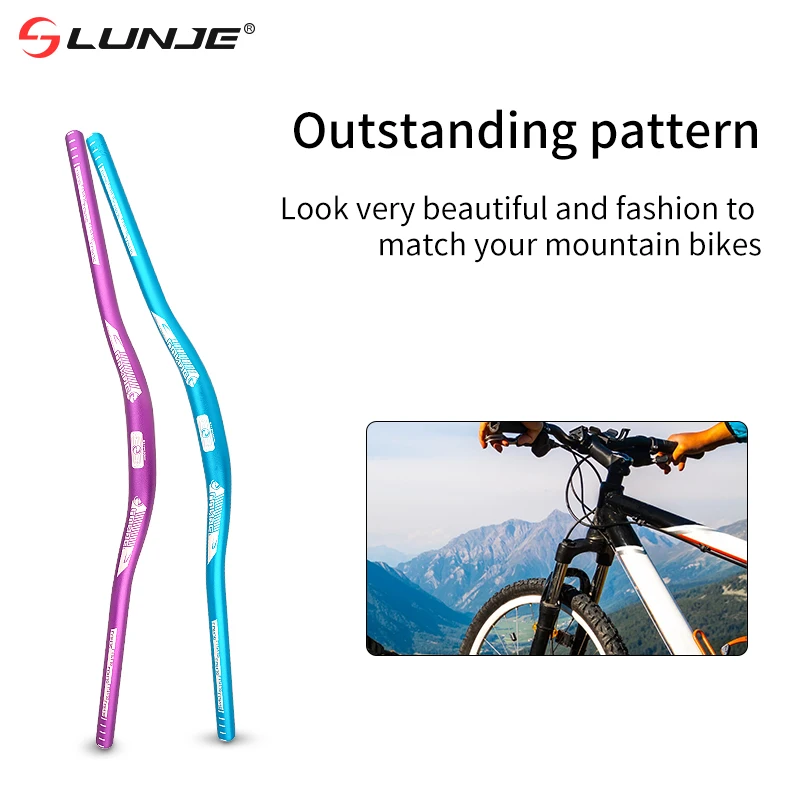 MTB Bicycle Swallow-shaped Handlebar Mountain Bike Accessories Downhill Handlebar Horizontal Bicycle Handlebar 720mm 780mm