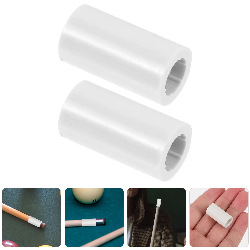 

2Pcs Plastic Billiard Cue Ferrule Replacement for Pool Stick Tube Improved Grip and Durability Billiards Accessories Supply