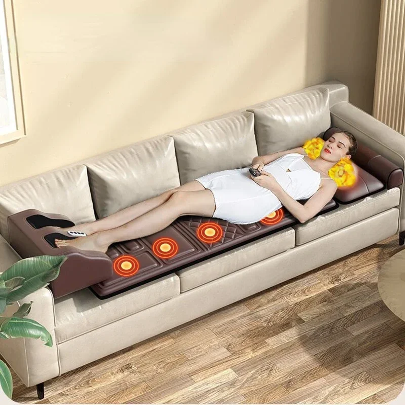 Customizable Vibrating Heating Massager Cushion, Therapy Mattress, Neck Back Pain Relief, Electric Full Body Relaxation