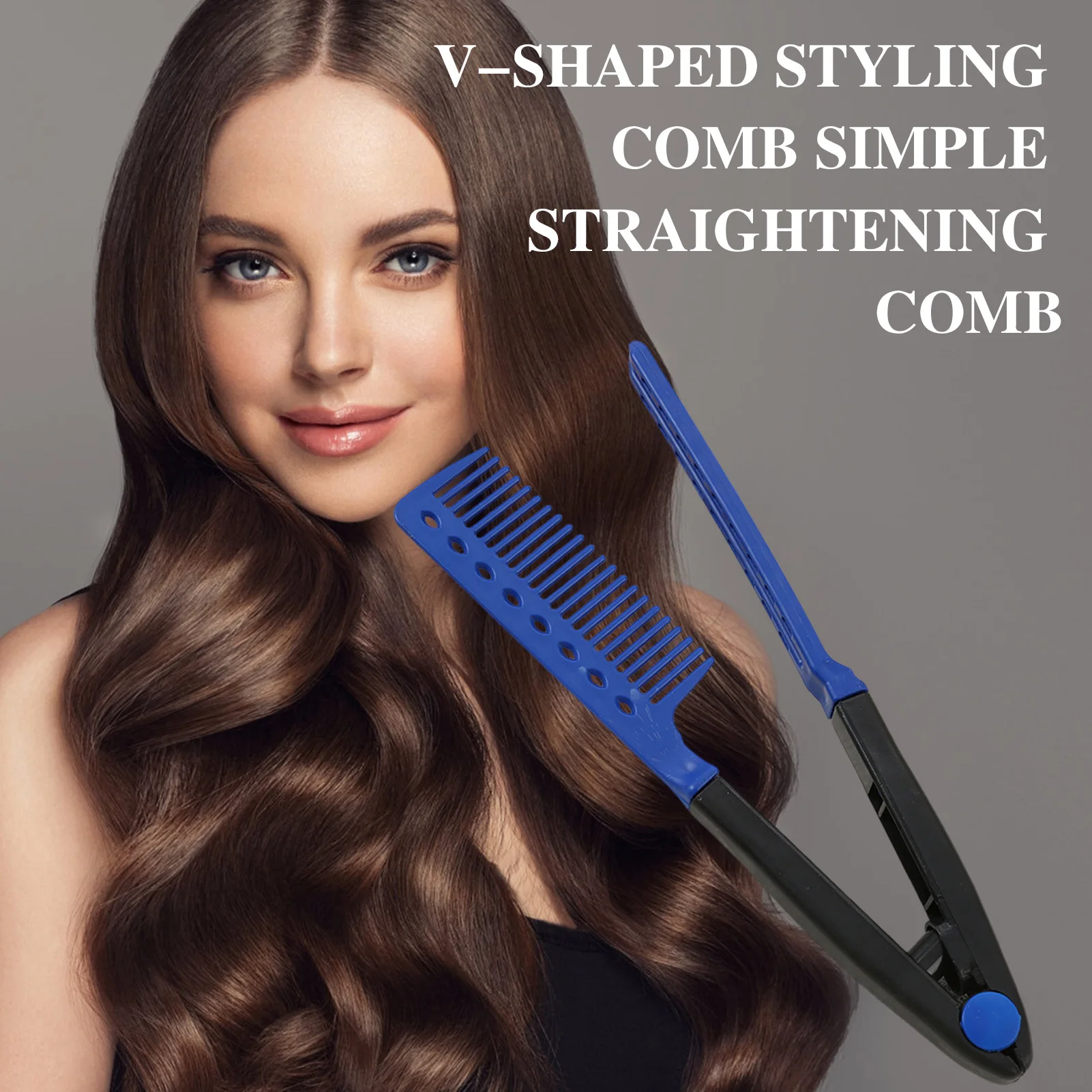 V Type Hair Straightener Brush DIY Hairdress Tool Hairdressing Combs Natural Hair Styling Curling Comb Hair For Male And Female