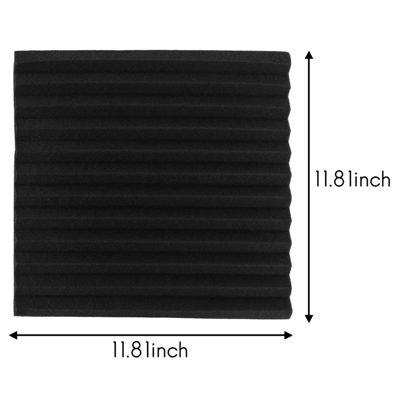 120 Pack- Acoustic Panels Foam Engineering Sponge Wedges Soundproofing Panels 1Inch X 12 Inch X 12Inch