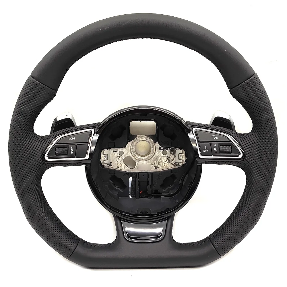 

Suitable for A4B8 steering wheel with black lines, semi punched, unmarked, and no airbags