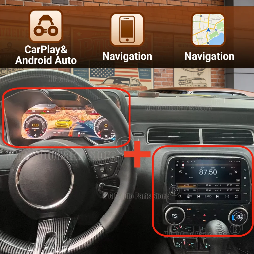 

12,3-дюймовый автомобильный ЖК-дисплей приборной панели, виртуальный кабин для Chevrolet Camaro 2010-2015, автоматический спидометр, цифровой кластер, новое обновление
