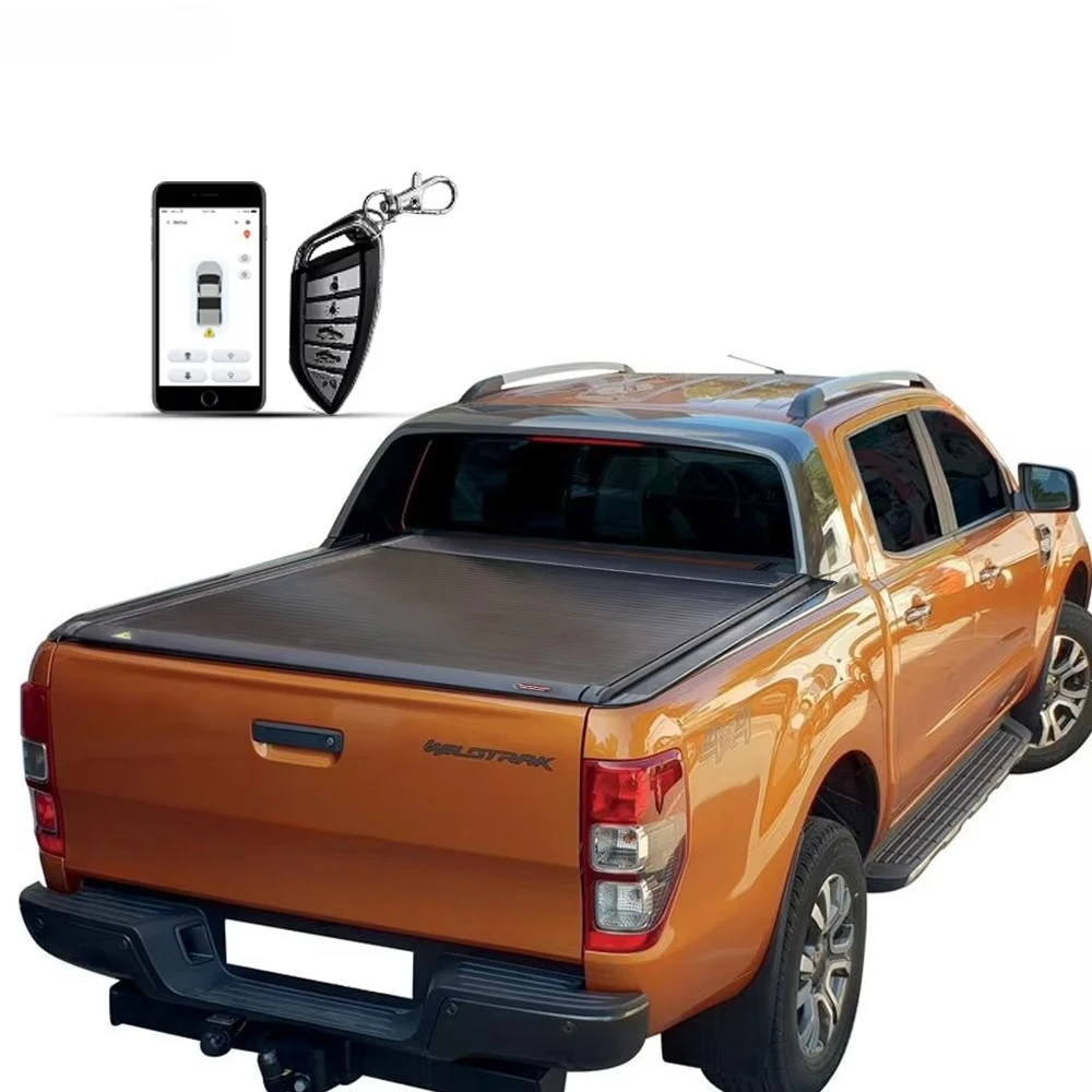 YTPIONEER High Quality Waterproof Retractable Roll-Up 4x4 Off-Road Bed Cover Electric Tonneau Cover for Ranger Wildtrak