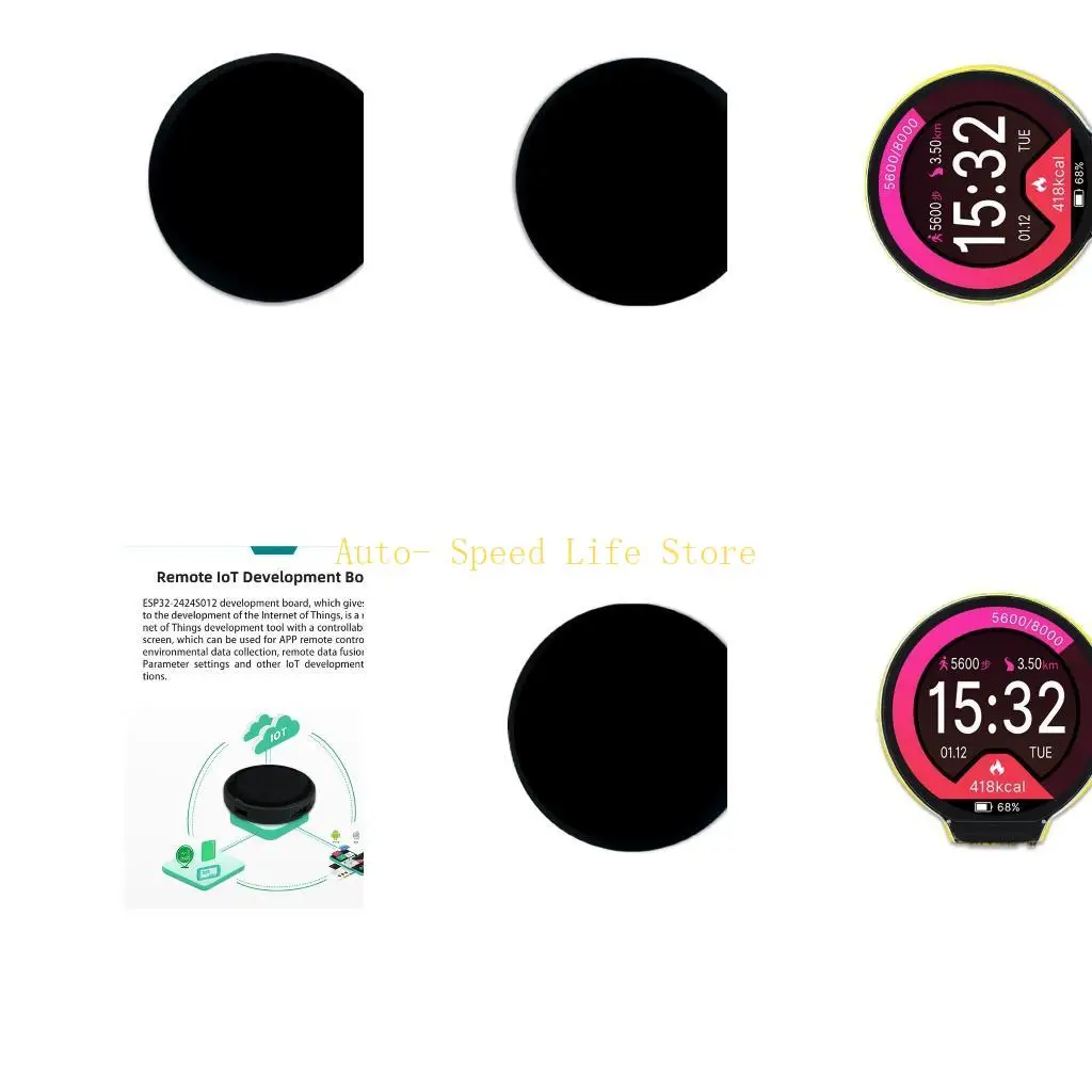 

02DA ESP32 Плата разработки 1.28 -дюймовый круглый ЖК -экранинг модуль дисплея