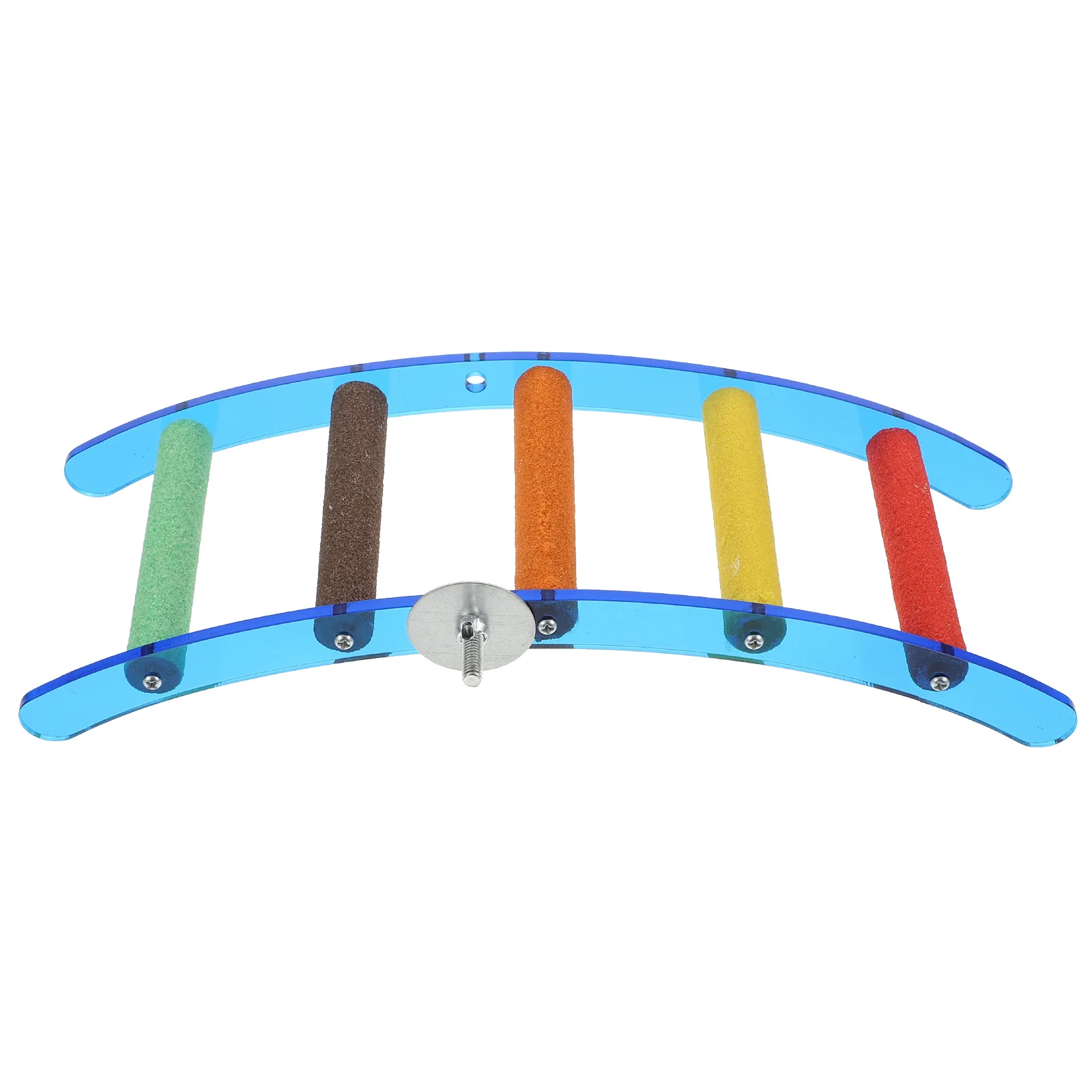

Parrot Ladder Stand Acrylic Bird Arch Ladder Birds Standing Plaything Durable Premium Material Bright Color Design