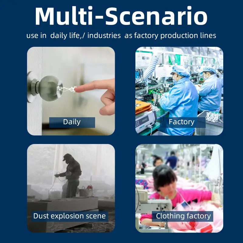 남녀공용 무선 정전기 방지 손목밴드 겨울용 방전기 인체 안전 제품