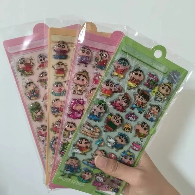 Crayon Shin-chan Relief Stickers Cartoon Originality Children Reward Stickers Fashion Delicate Personality Decorative Stickers