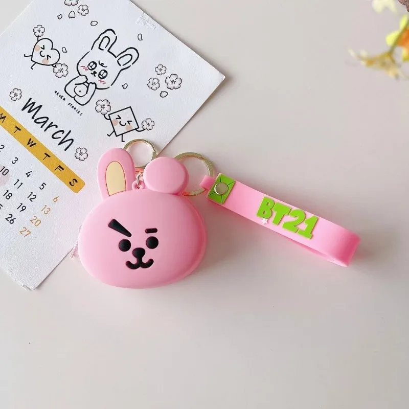 BT21 Koya Shooky Chimmy cartoon cute mini silicone coin purse, creative and exquisite earphone storage bag for boys and girls - view 3