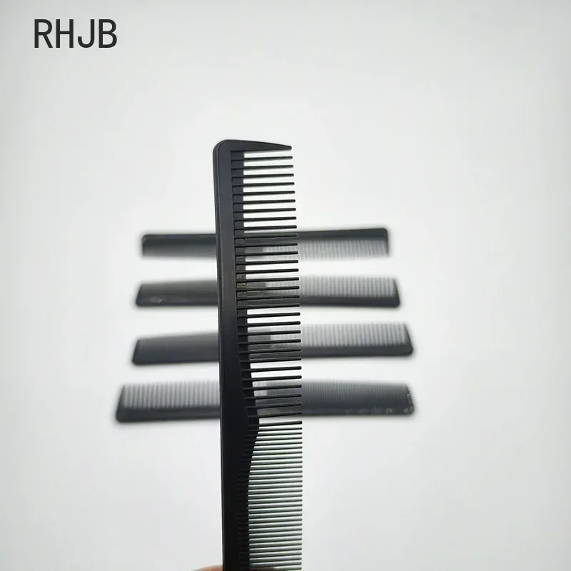 5 /10 Pieces Fine Cutting Wide Tooth Hair Barber Carbon Fiber Salon Hairdressing Comb Heat Resistant Styling Grooming Comb