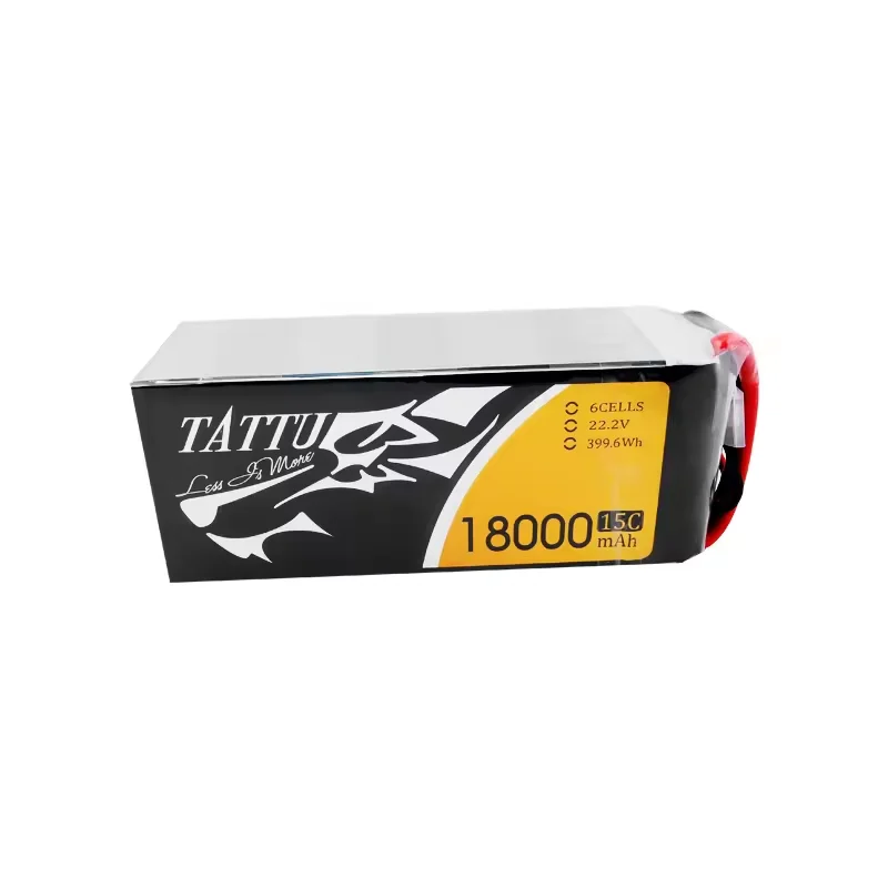 TATTU 18000mAh Intelligent Flight 15C 22.2V 6S1P 5A PSE 6S Pouch Lithium Ion Digital Battery 18000 Cell