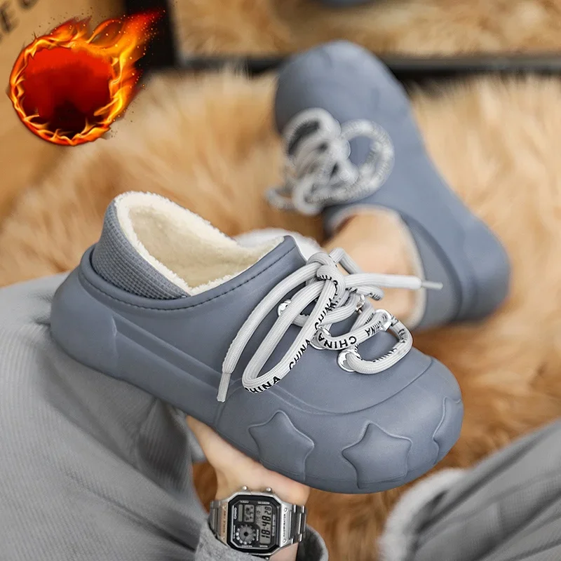 

Autumn and Winter Couple's Cotton Shoes for Outer Wear, All-Inclusive Warm and Thickened, Popular Cold-Proof Outdoor Cotton Sl